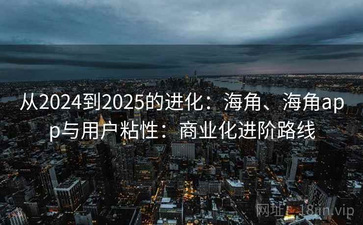 从2024到2025的进化:海角、海角app与用户粘性:商业化进阶路线