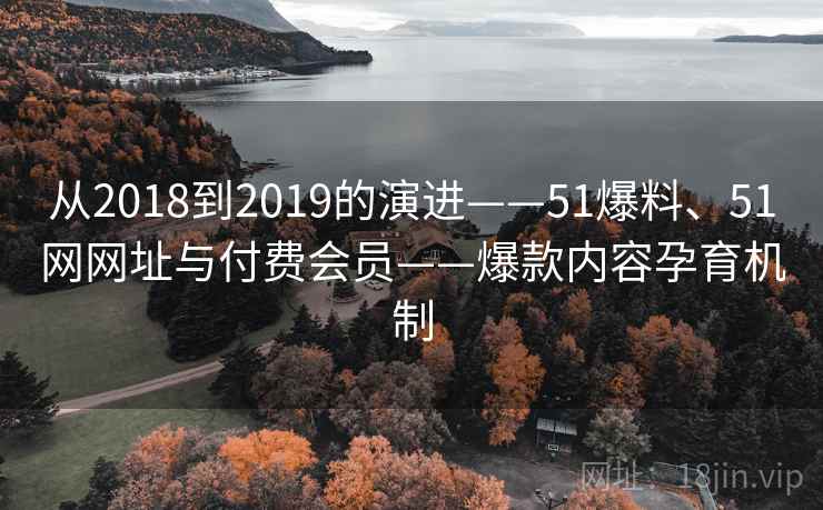 从2018到2019的演进——51爆料、51网网址与付费会员——爆款内容孕育机制