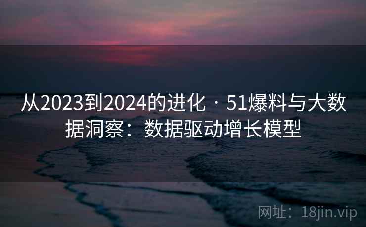 从2023到2024的进化 · 51爆料与大数据洞察:数据驱动增长模型