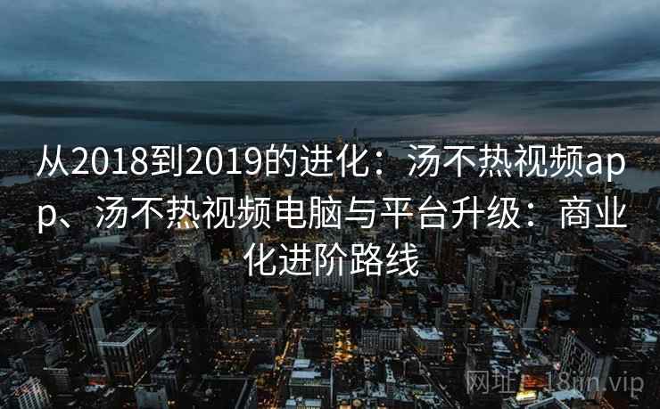 从2018到2019的进化:汤不热视频app、汤不热视频电脑与平台升级:商业化进阶路线