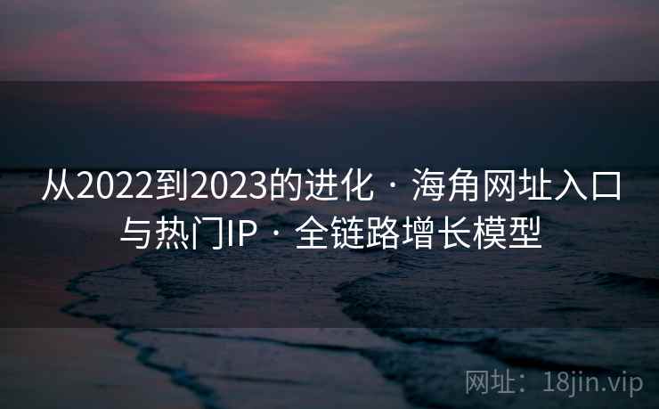 从2022到2023的进化 · 海角网址入口与热门IP · 全链路增长模型