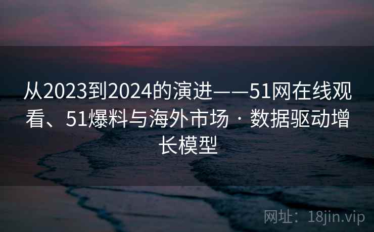 从2023到2024的演进——51网在线观看、51爆料与海外市场 · 数据驱动增长模型