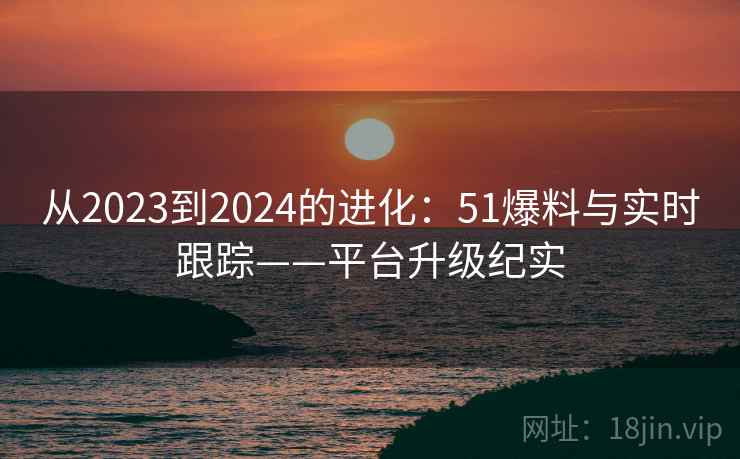 从2023到2024的进化:51爆料与实时跟踪——平台升级纪实