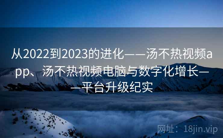 从2022到2023的进化——汤不热视频app、汤不热视频电脑与数字化增长——平台升级纪实
